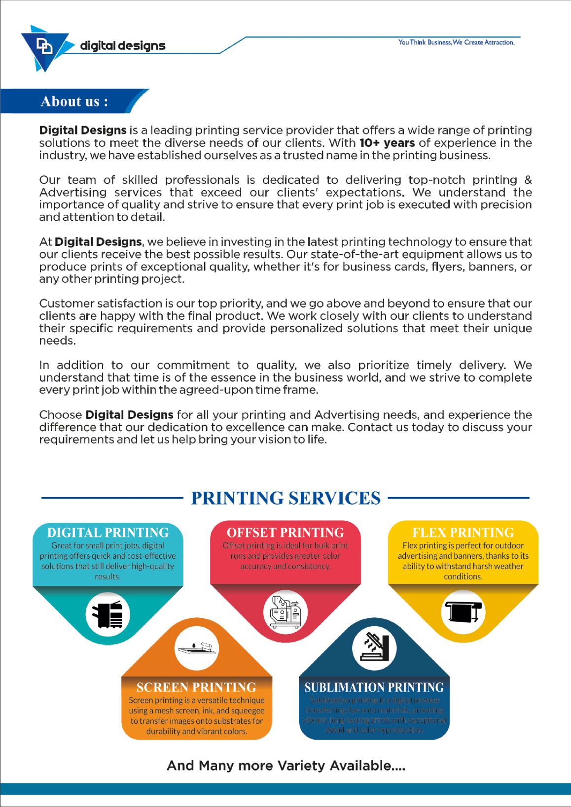 Digital Designs portfolio page 2